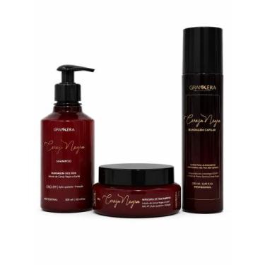 Imagem de Kit Cereja Negra - Shampoo + Máscara + Blindagem - Grankéra - GRANKERA