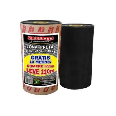 Imagem de Lona para Construção Lona Preta 4x110 X 40KG para Reformas e Proteção 