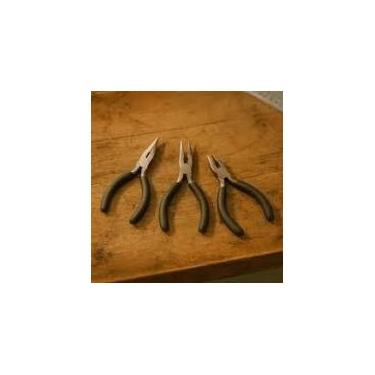 Imagem de Kit Alicate 3 Peças Bico Corte Decapador Arame Mini Ferramentas Elétri