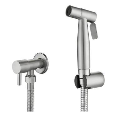 Imagem de Ducha Higiênica Aço Inox Escovado Com Registro INOX - Congratulations 