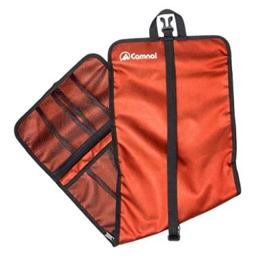 Imagem de Bolsa Dobrável para Escalada em Caving Carabiner, Resistente à água Bolsa de Gadget para Caminhada Resgate Arborist Roofing Downhill, laranja, 84x27cm.