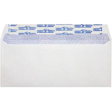 Imagem de Envelopes com aba quadrada #10 (11,4 cm x 22,8 cm) - (50 unidades), White W/ Security Tint