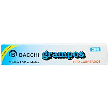 Imagem de Grampo para Grampeador, 26/6, Cobreado, Caixa com 1000 Grampos, Bacchi, 21526