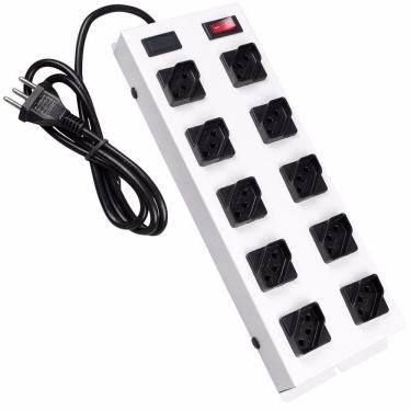 Imagem de Extensão Régua Filtro De Linha 10 Tomadas Espaçadas FLK10D