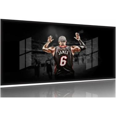 Imagem de Quadro Lebron James Basquete 130x60 Moldura Preta 2x2