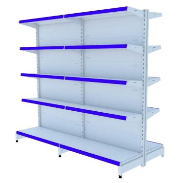 Imagem de Gondola Centro 170 Amapa Flex Kit 2 Metros Branco PE Azul