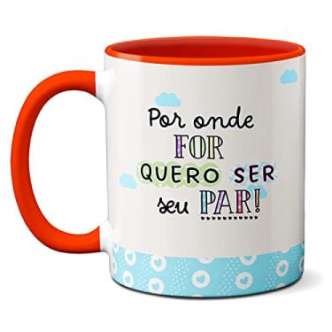 Imagem de Caneca Flork Namorados Fofos Por Onde For Quero Ser Seu Par (Vermelha)