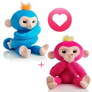 Imagem de Presente Dia dos Namorados Abraço Fingerlings Azul e Rosa