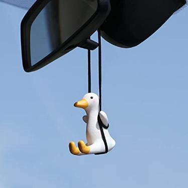 Imagem de AMIORO Lindo pingente de carro pato balanço interior retrovisores encantos ornamento