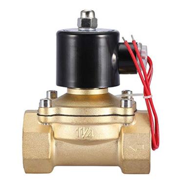 Imagem de Válvula solenoide, DN32 AC 220V 1-1/4" IP65 2 posições válvula solenoide eletromagnética de 2 vias válvula elétrica normalmente fechada