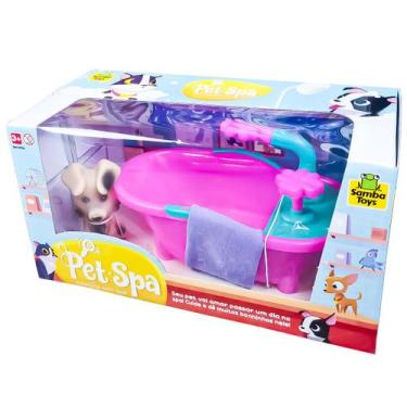 Imagem de Pet Spa Cachorrinho De Vinil Com Banheirinha Infantil - Samba Toys