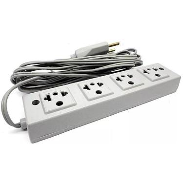 Imagem de Extensão Elétrica Régua Filtro De Linha 4 Tomadas 5 Metros