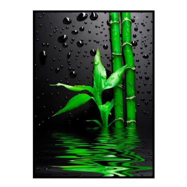 Imagem de Quadro Decorativo Barcelona Verde E Gotas 50X70 Cm