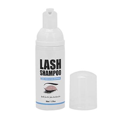 Imagem de Shampoo de extensão de cílios 50ml, espuma de limpeza hidratante para cílios, removedor de maquiagem de cílios