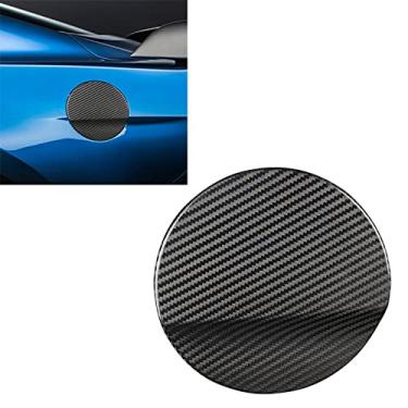 Imagem de FINMOKAL Tampa Da Tampa Do Tanque De Combustível Tampa Da Guarnição Da Porta Para Ford Mustang 2015-22 Fibra De Carbono Preto, Fibra De Carbono