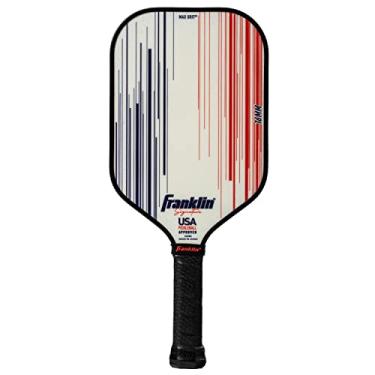 Imagem de Franklin Sports Raquetes Pro Pickleball - Signature Series Pro Paddle com superfície MaxGrit - Raquete de torneio aprovada pelos EUA Pickleball (USAPA) - Núcleo de polipropileno de 16 mm - Branco