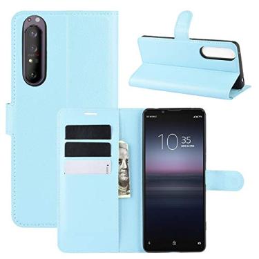 Imagem de HONGYAN Capa de telefone Para Sony Xperia 1 II Litchi Texture Horizontal Flip Caixa Protetora com suporte e Cartão Slots & Carteira Capa protetora