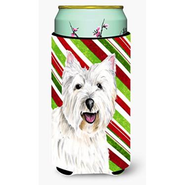 Imagem de Westie Candy Cane Holiday Christmas Tall Boy Beverage Insulator Beverage Insulator Hugger