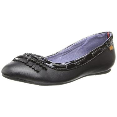 Imagem de Tommy Hilfiger Kids Sapatilha de balé Alyssa Fringe (criança pequena/criança grande), Preto, 1 Little Kid