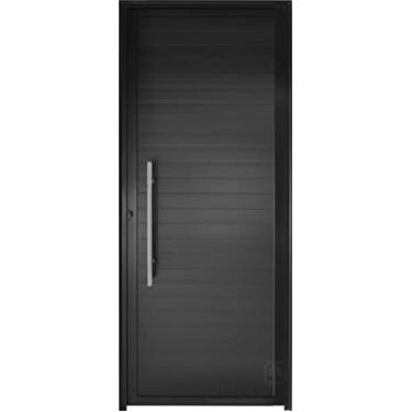 Imagem de Porta Lambril 0.80 X 2.10 Com Puxador Aluminio Preto Lado Direito - Hale