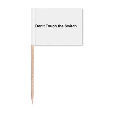 Imagem de Marcador de palito de dente com símbolo preto Don't Touch Switch Decoração de festa