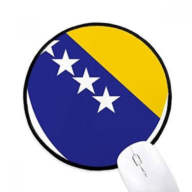 Imagem de DIYthinker Emblema da Bósnia Herzegovina Mouse Pad Desktop Escritório Tapete Redondo para Computador