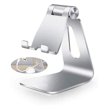 Imagem de Suporte de telefone celular ajustável 2020, suporte de telefone para suporte de mesa, Prata
