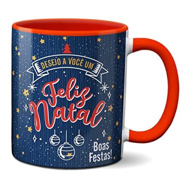 Imagem de Caneca Fofa Desejo A Você Um Feliz Natal Boas Festas (Vermelha)