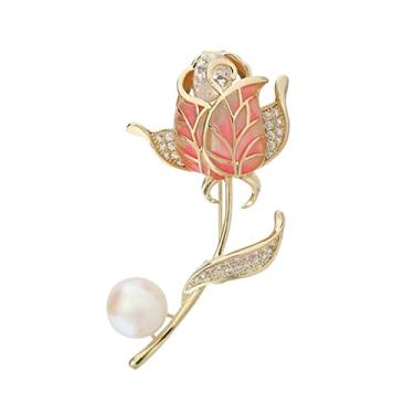 Imagem de KIZQYN Broche feminino broche tulipa broche de terno de broche de casaco requintado xale pino terno camisa colar decoração acessório de fantasia