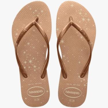 Imagem de Chinelo Havaianas 10/2022 Slim Gloss Bege Palha