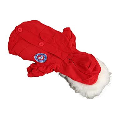 Imagem de Casacos de inverno com capuz para cachorro, casaco de inverno com capuz para cachorros de estimação, roupas quentes de inverno para cães pequenos e médios(XL)