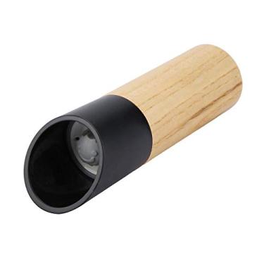 Imagem de Moedor de pimenta de madeira reutilizável e durável, de madeira com o moedor de pimenta, para restaurante doméstico (preto)