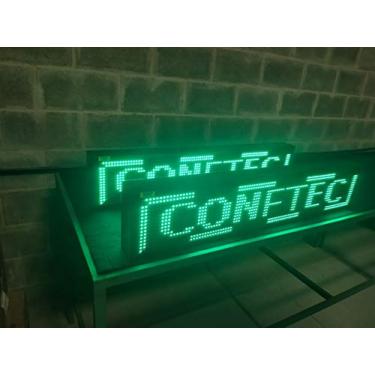 Imagem de Painel Display Letreiro de Led Verde 100X20cm USB - 110V