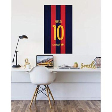 Imagem de Adesivo Parede Messi Barça tamanho 50cm x 100cm