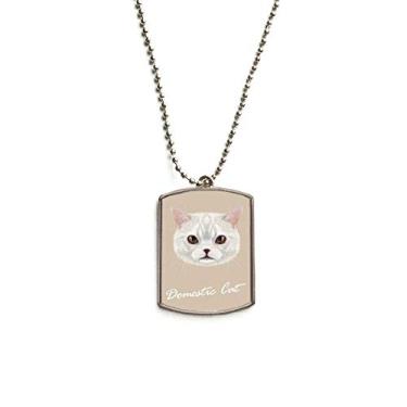 Imagem de DIYthinker Colar com pingente de corrente de aço inoxidável para gatos e animais de estimação