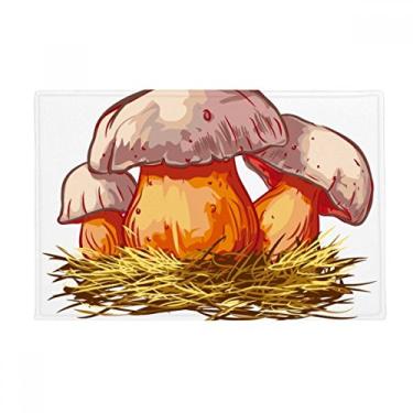 Imagem de DIYthinker Tapete para porta de banheiro com ilustração de cogumelo azul fofo, tapete antiderrapante