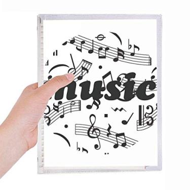 Imagem de Caderno de notas e barras musicais, folhas soltas, agenda recarregável, artigos de papelaria