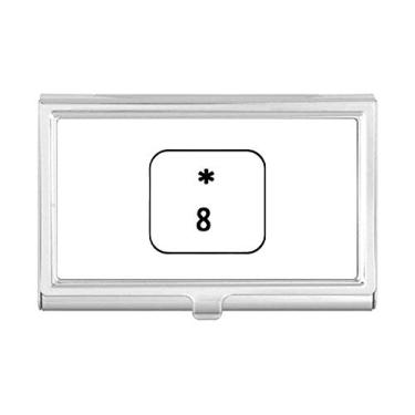 Imagem de Porta-cartões com símbolo de teclado 8 cartões de visita, caixa de bolso