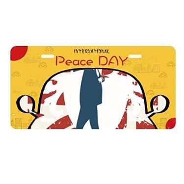 Imagem de DIYthinker Placa de carro vermelha azul estampa de guarda-chuva grafite rua decoração de carro dia da paz