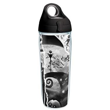 Imagem de Tervis Disney – Copo isolado de Estranho Mundo de Jack, garrafa de água de 680 g – Tritan, Colagem rasgada
