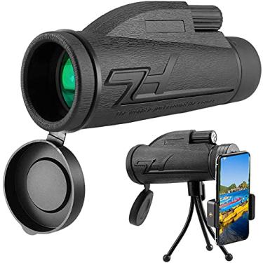 Imagem de 12 × 50 Monocular Monocular Monocular Telescope Monocular Prisma Monocular À prova de água Nevoeiro à prova de água de alto desempenho Alça à prova de choque para caminhadas, escaladas, observação de pássaros, observação de animais