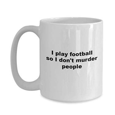Imagem de SpreadPassion Caneca de jogador de futebol engraçado copo de caramelo para jogadores