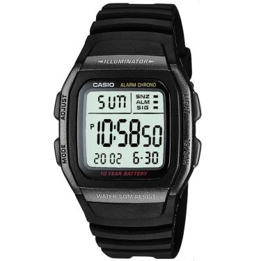 Imagem de Relógio CASIO Illuminator masculino preto W-96H-1BVDF