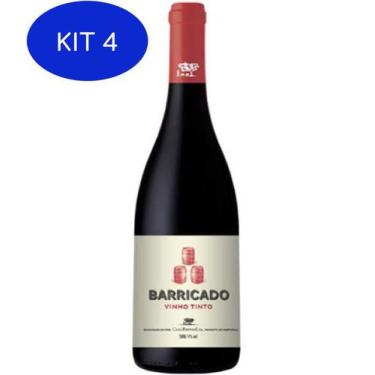 Imagem de Kit 4 Barricado Vinho Tinto 2018 - 750ml - Vinho Tinto Portugues