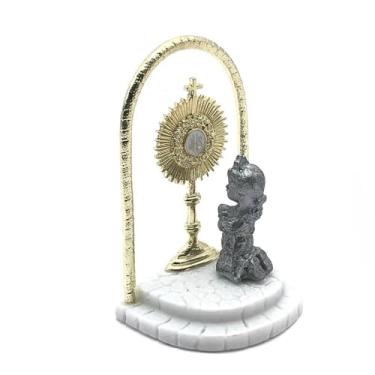 Imagem de Lembrança Primeira Eucaristia Comunhão Imagem Menina com Ostensório