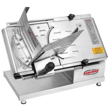 Imagem de Fatiador Cortador De Frios Profissional Mussarela Queijo Presunto Lamina 202 Mm Inox Bermar