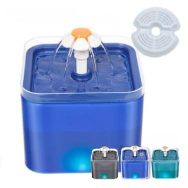 Imagem de Bebedouro Pet Fonte Com Filtro 2 Litros Cães Gato (Azul)