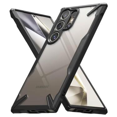 Imagem de Ringke Fusion-X [recortes precisos para lentes de câmera] compatível com Samsung Galaxy S24 Ultra Case 5G, capa protetora rígida transparente reforçada à prova de choque - preta