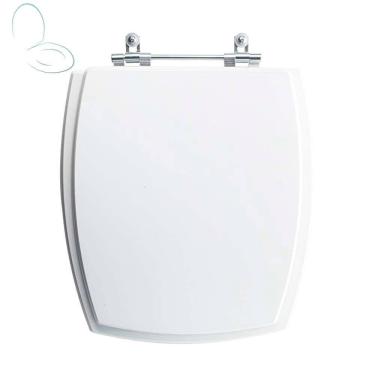 Imagem de Assento Sanitário Tampa de Vaso Branco MDF Laqueado Anturius para bacia Luzarte