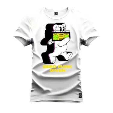 Imagem de Camiseta T-Shirt Algodão 100% Algodão Zero Funk Branco GG